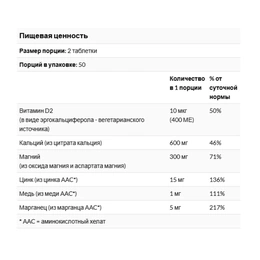 Цитрат кальция Now Calcium Citrate, 100 таблеток - Сүрөт 2