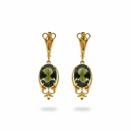 Серьги в красном золоте 585, вес 7,71 г - Сүрөт 1