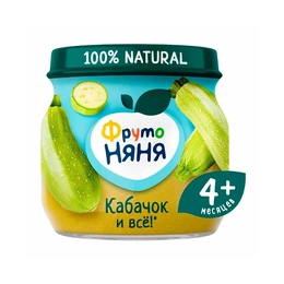 Пюре ФрутоНяня кабачок, 80 г - Сүрөт 1