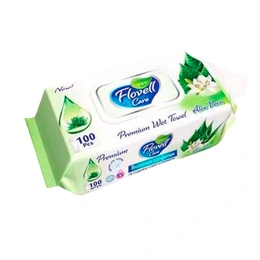 Влажные салфетки Flovell Care алое вера, 100 шт - Сүрөт 1