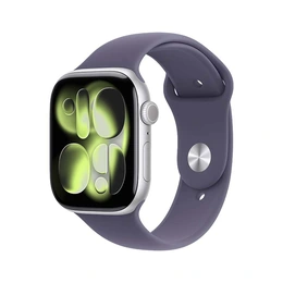 Apple Watch Series 11 GPS 42mm Silver Aluminum Case with Purple Fog Sport Band – M/L - Сүрөт 1