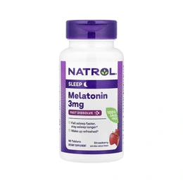 Добавка для сна Natrol Мелатонин со вкусом клубники 3 мг, 90 таблеток - Сүрөт 1