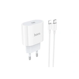 Зарядное устройство HOCO DC114 Terminal single port PD20W (White) - Сүрөт 2