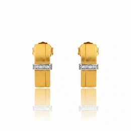 Серьги в желтом золоте 585, 3,73 грамм - Сүрөт 1