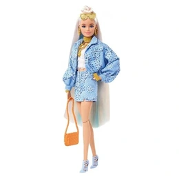 Кукла Barbie Extra Блондинка в голубом костюме - Сүрөт 3