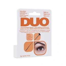 Клей для накладных ресниц с витаминами черный с кистью Brush On Dark Adhesive Duo, 5 г - Сүрөт 1