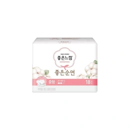 Прокладки Goodfeel Good cotton ultra wing Medium 3 капли, 18 шт - Сүрөт 1