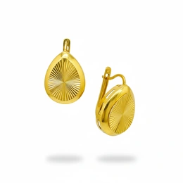 Серьги в желтом золоте 585, вес 3,99 г - Сүрөт 1