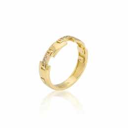 Кольцо в желтом золоте 585, размер 18, вес 1,75 г - Сүрөт 1