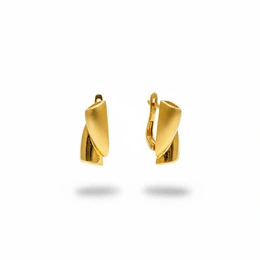 Серьги в красном золоте 585, вес 4,90 г - Сүрөт 1