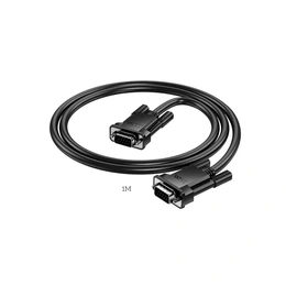Кабель Hoco US11 VGA male to VGA male HD data cable (L=1M) (Black) - Сүрөт 1
