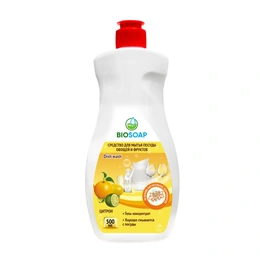 Средство для посуды цитрон Biosoap, 0,5 л - Сүрөт 1