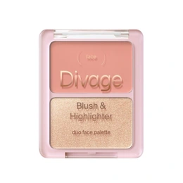 Палетка для лица Blush & Highlighter Duo 01 тон Divage

 - Сүрөт 1