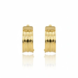 Серьги в желтом золоте 585, вес 5,47 г - Сүрөт 1