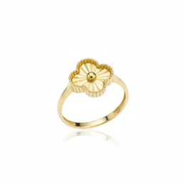 Кольцо в желтом золоте 585, размер 17,5, вес 1,71 г - Сүрөт 1