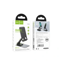 Подставки HOCO PH50 Ivey folding rotatable desktop holder (Black) - Сүрөт 2