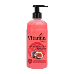 Гель для душа увлажняющий Vitamin Family 5 фруктов, 650 мл - Сүрөт 1