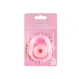 Зубная нить Revyline нейлон вощеная, Bubble Gum, 50 м - Сүрөт 1