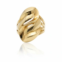 Кольцо в желтом золоте 585, размер 21, вес 3,69 г - Сүрөт 1