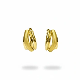 Серьги в желтом золоте 585, вес 6,19 г - Сүрөт 1