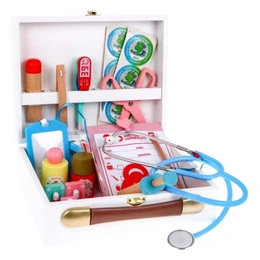Детский набор доктора деревянный в чемодане - Сүрөт 1