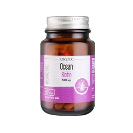 Добавка ORZAX Ocean Biotin 5000 mcg, 60 капсул - Сүрөт 2