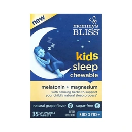 Жевательные таблетки Mommy’s Bliss Melatonin + Magnesium Kids Sleep, 35 таблеток - Сүрөт 1