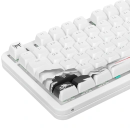 Клавиатура проводная и беспроводная Red Square Alumix TKL Wireless Satori, белый - Сүрөт 5