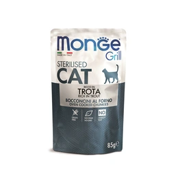 Влажный корм для кошек Monge Cat Grill Sterilised форель, 85 г - Изображение 1