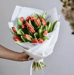 Букет из 15 тюльпанов «Strong love” - Сүрөт 1