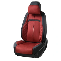 Комплект автомобильных чехлов на сидения SABBER, бордовый, 5 мест - Сүрөт 1