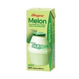 Молоко со вкусом дыни Binggrae Melon Milk, 200 мл - Сүрөт 1