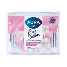 Палочки ватные Aura, 200 шт - Сүрөт 1