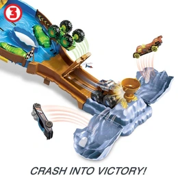Трек Hot Wheels Monster Trucks Сумасшедшая гонка - Сүрөт 9