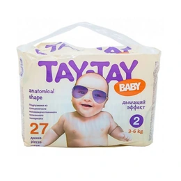 Подгузники Tay Tay Baby, 2 (3-6 кг), 27 шт - Сүрөт 1