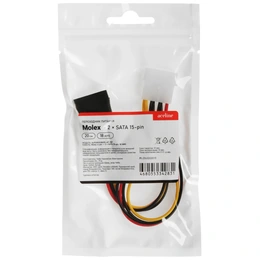 Переходник для накопителя Aceline Molex - 2x SATA - Сүрөт 3