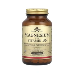 Добавка Solgar Magnesium with Vitamin B6, 250 таблеток - Сүрөт 1