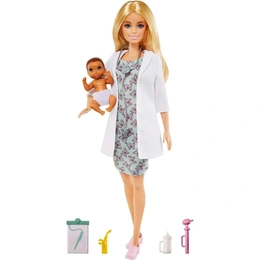 Кукла Barbie Профессии, Педиатр c маленьким пациентом - Сүрөт 2