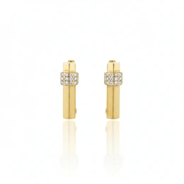 Серьги в желтом золоте 585, вес 2,65 г - Сүрөт 1