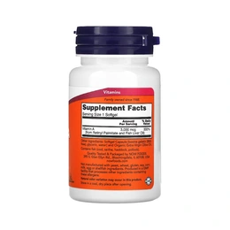 Добавка NOW Vitamin A 10,000 IU, 100 капсул - Сүрөт 2