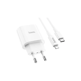 Зарядное устройство HOCO C94A Metro single port PD20W charger set (White) - Сүрөт 2