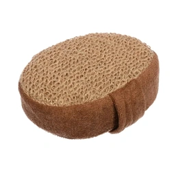 Мочалка из рами овальная, объемная с хлопком - Сүрөт 1