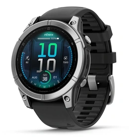 Смарт-часы Garmin fenix E 47 mm AMOLED Stainless Steel with Black Silicone Band - Сүрөт 1