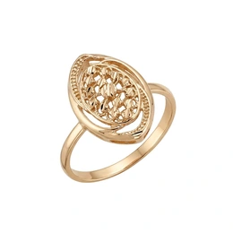 Кольцо в красном золоте 585, размер 18,5, вес 1,35 г - Сүрөт 1