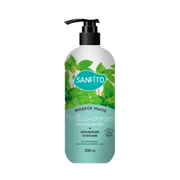 Туалетное жидкое мыло Sanfito Sensitive лемонграсс и мята, 500 мл - Сүрөт 1