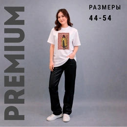 Футболка женская базовая "Городсокй Этно", белая - Сүрөт 2