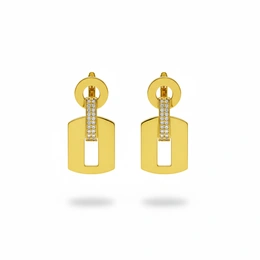 Серьги в желтом золоте 585, вес 5,61 г - Сүрөт 1