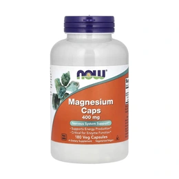 Пищевая добавка NOW Magnesium Caps 400 mg, 180 таблеток - Сүрөт 1