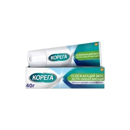 Крем для фиксации зубных протезов Корега Освежающий Вкус, 40г - Сүрөт 2
