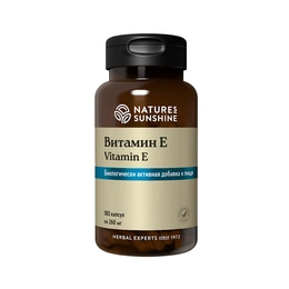 Витамин E НСП Natures Sunshine Vitamin E NSP, 180 капсул - Сүрөт 1